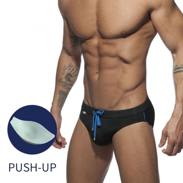 Rainbow Pocket Swim Briefs – Convenient Design with Back Pocket