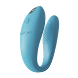 We-Vibe C-Shape Couples Vibrator with Travel Case - Sync Go - Turquoise