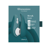 Womanizer Pleasure Air Travel Vibrator - Liberty 2 Dark Petrol